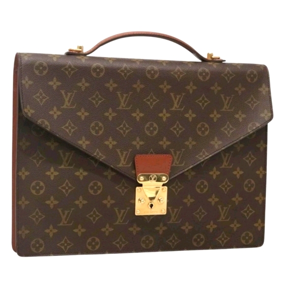 🇮🇹LOUIS VUITTON Monogram Porte Documents Bandouliere Briefcase🤎 - Picture 1 of 4